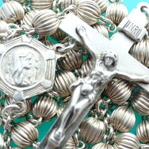 Sterling Silver 24.2 Grams 18 1/2" Rosary